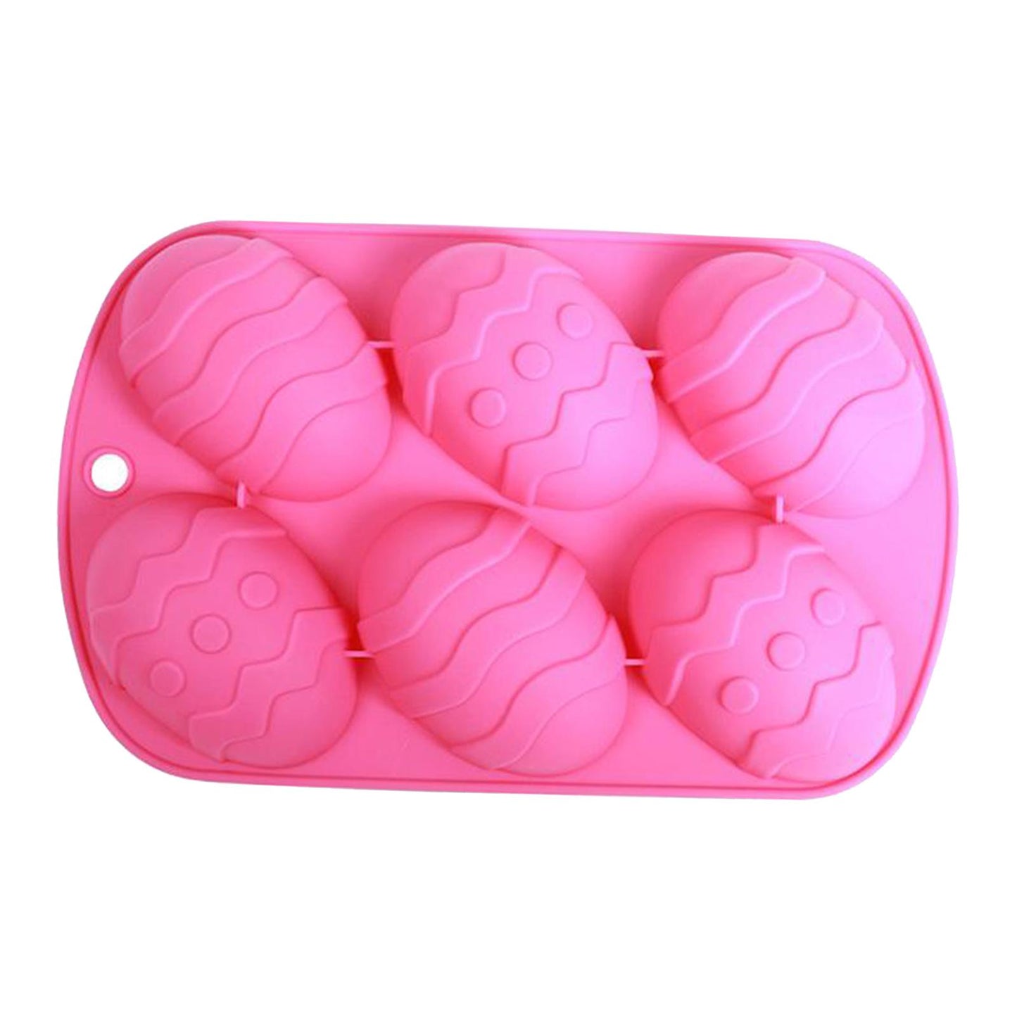 6 Hole Dinosaur Egg Silicone Mold for Cake Chocolate Kitchen Tool Pink