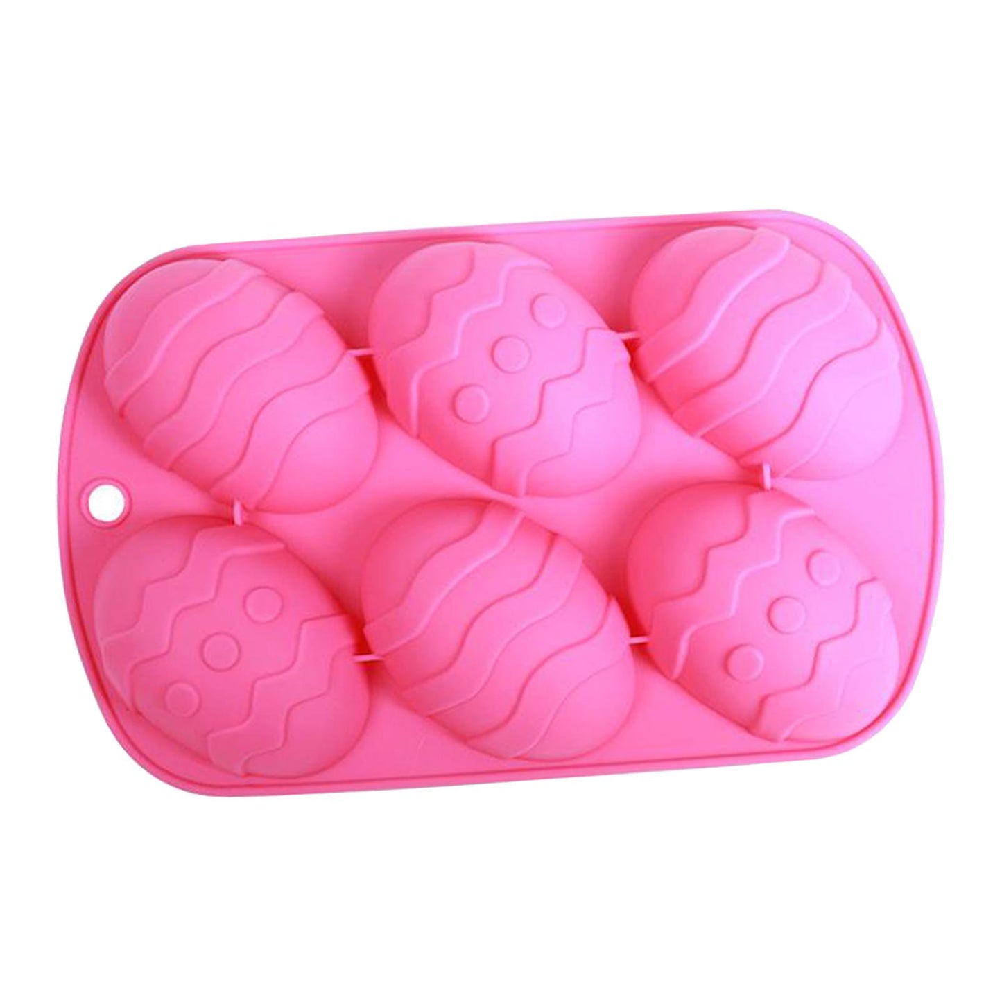 6 Hole Dinosaur Egg Silicone Mold for Cake Chocolate Kitchen Tool Pink