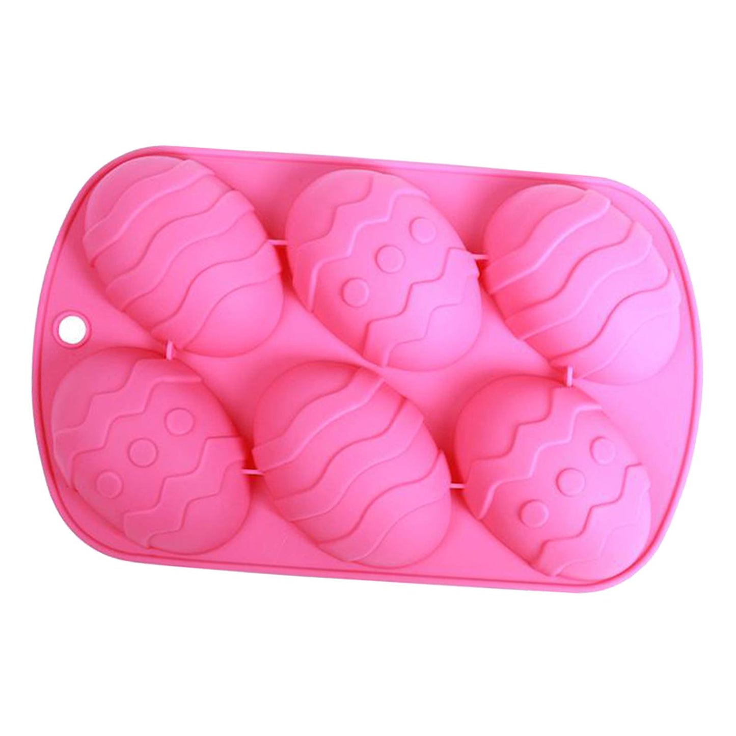 6 Hole Dinosaur Egg Silicone Mold for Cake Chocolate Kitchen Tool Pink