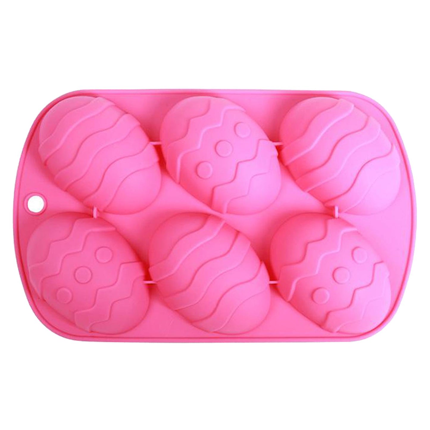 6 Hole Dinosaur Egg Silicone Mold for Cake Chocolate Kitchen Tool Pink