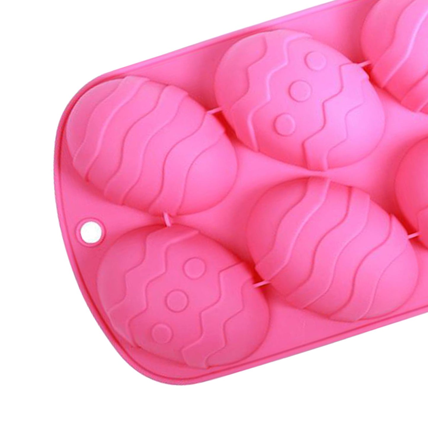 6 Hole Dinosaur Egg Silicone Mold for Cake Chocolate Kitchen Tool Pink