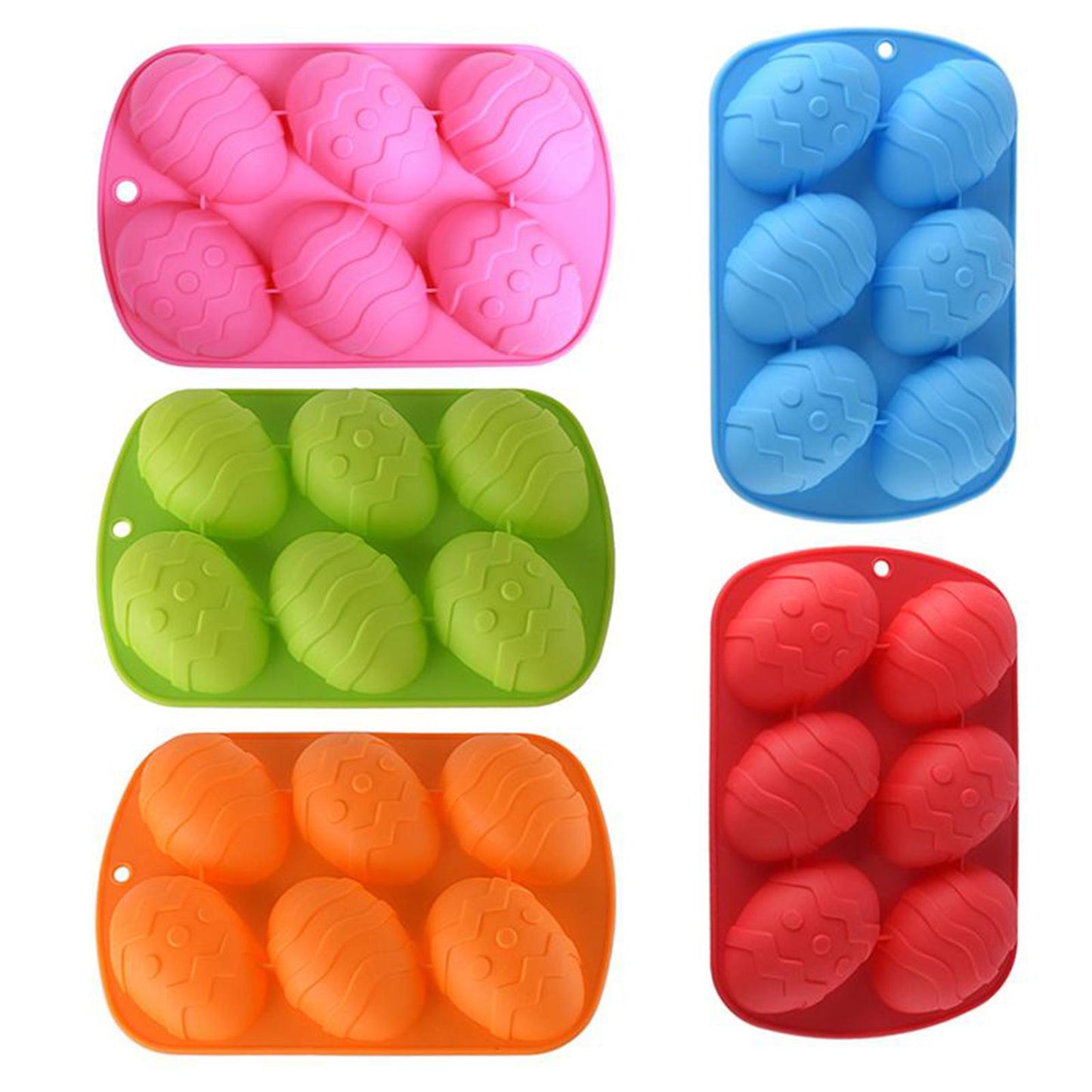 6 Hole Dinosaur Egg Silicone Mold for Cake Chocolate Kitchen Tool Pink