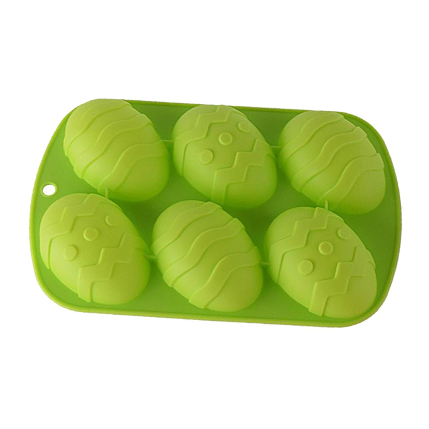 6 Hole Dinosaur Egg Silicone Mold for Cake Chocolate Kitchen Tool Green
