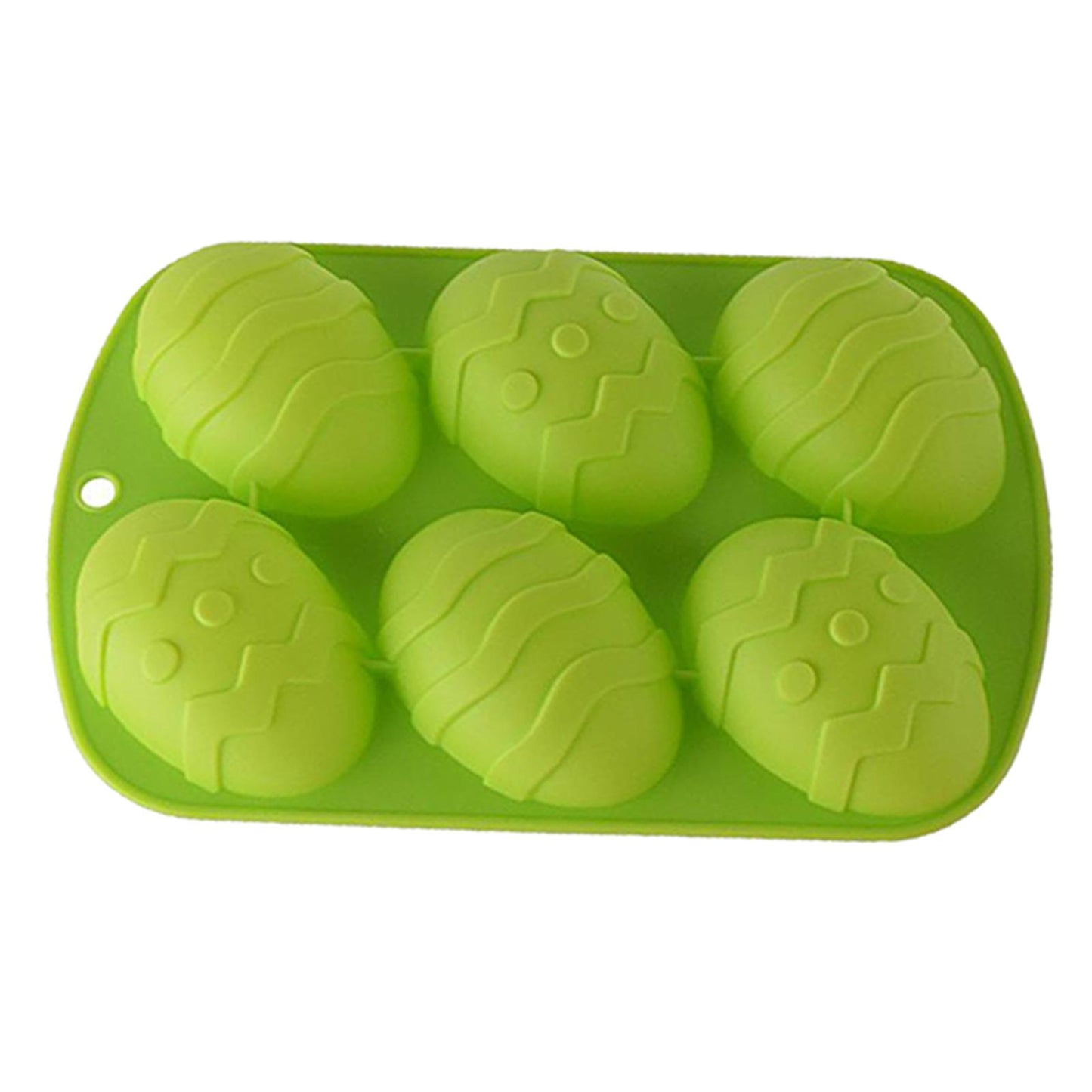 6 Hole Dinosaur Egg Silicone Mold for Cake Chocolate Kitchen Tool Green