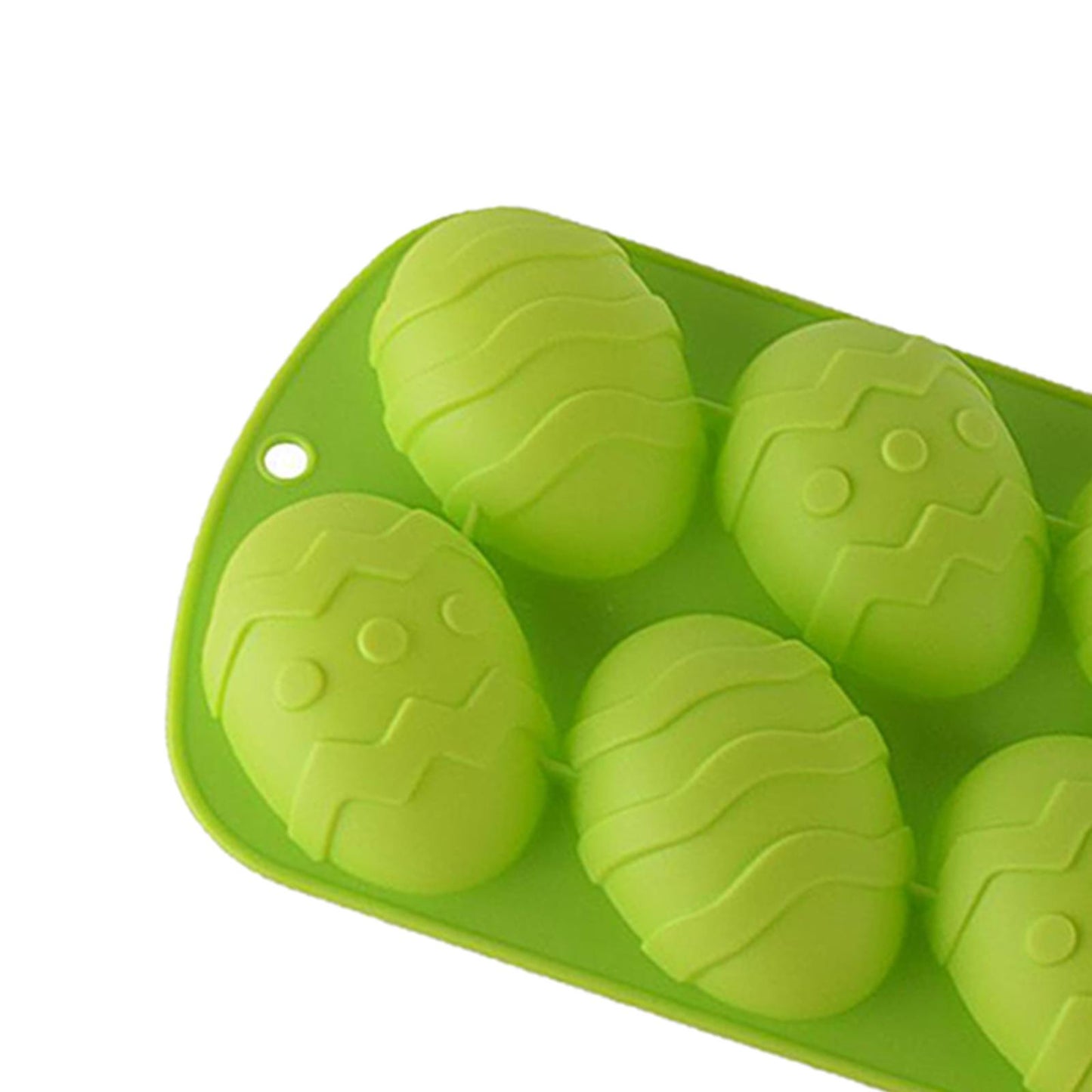 6 Hole Dinosaur Egg Silicone Mold for Cake Chocolate Kitchen Tool Green