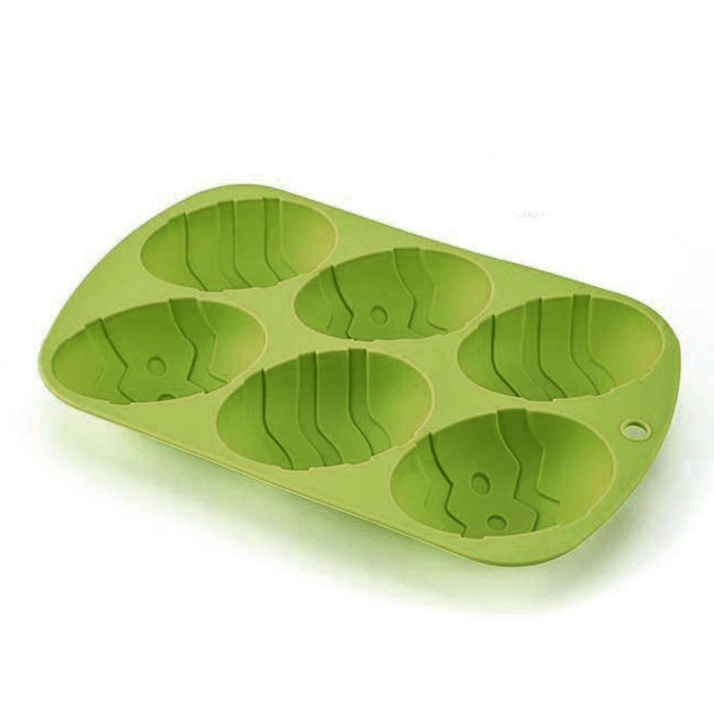 6 Hole Dinosaur Egg Silicone Mold for Cake Chocolate Kitchen Tool Green
