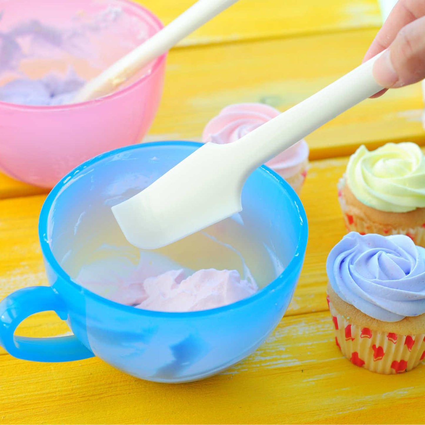 Silicone Spatulas Heat Resistant Cream Butter Spatulas Mixing Batter Scraper
