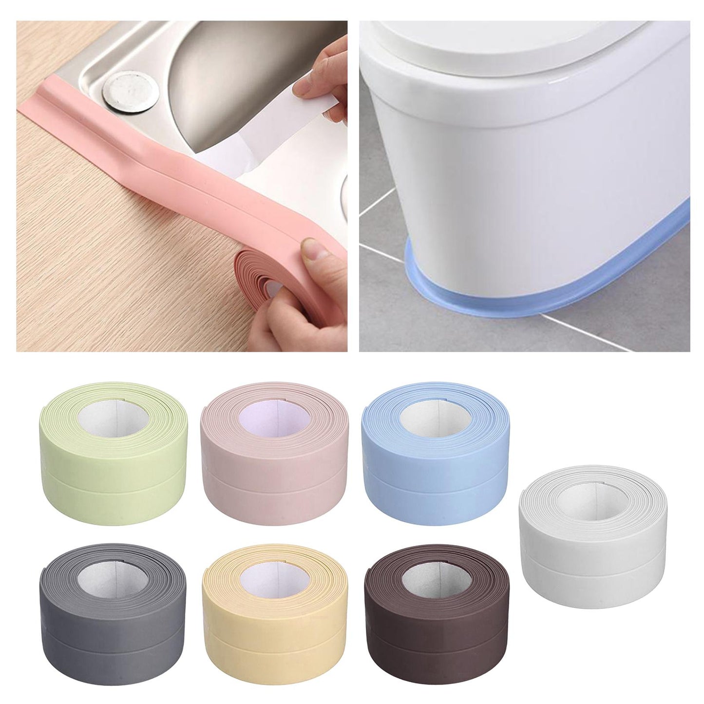 PVC Caulk Tape Self Adhesive Caulk Strip Sealing Tape Waterproof White