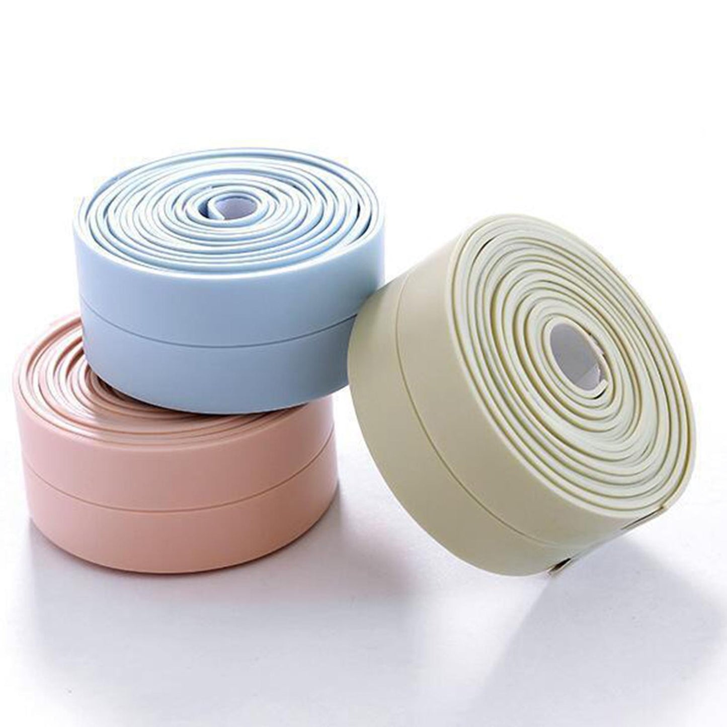 PVC Caulk Tape Self Adhesive Caulk Strip Sealing Tape Waterproof Beige