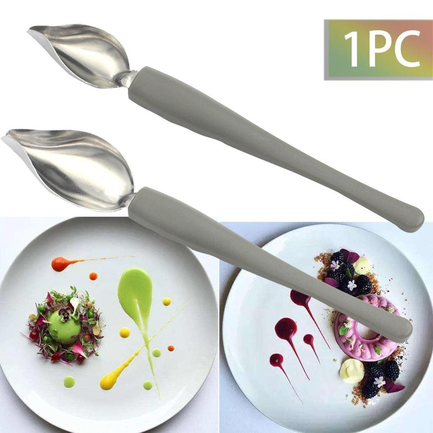 Plate Dish Sauce Painting Pencil Coffee Art Draw Tool Spoon Small