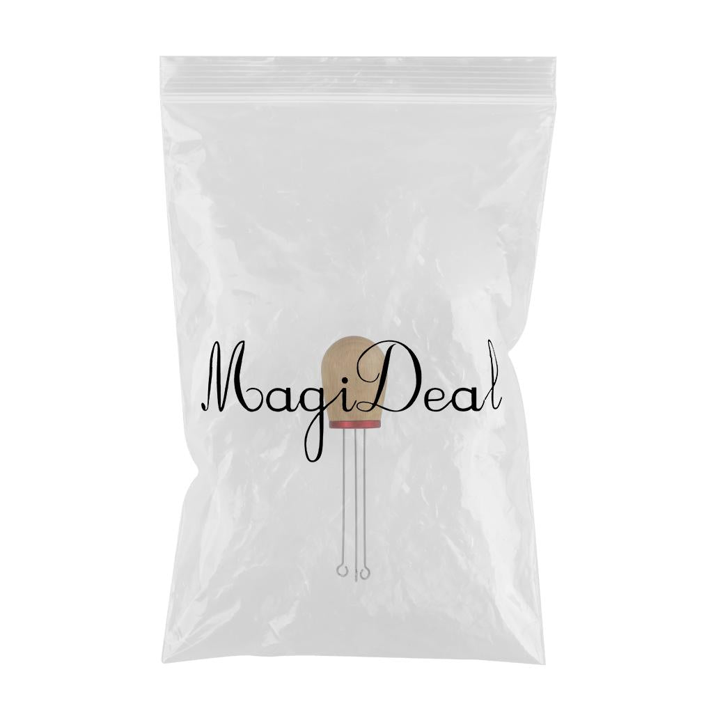 Stainless Steel Coffee Tamper Wider Stir Area Leveler Needle Beech Wood