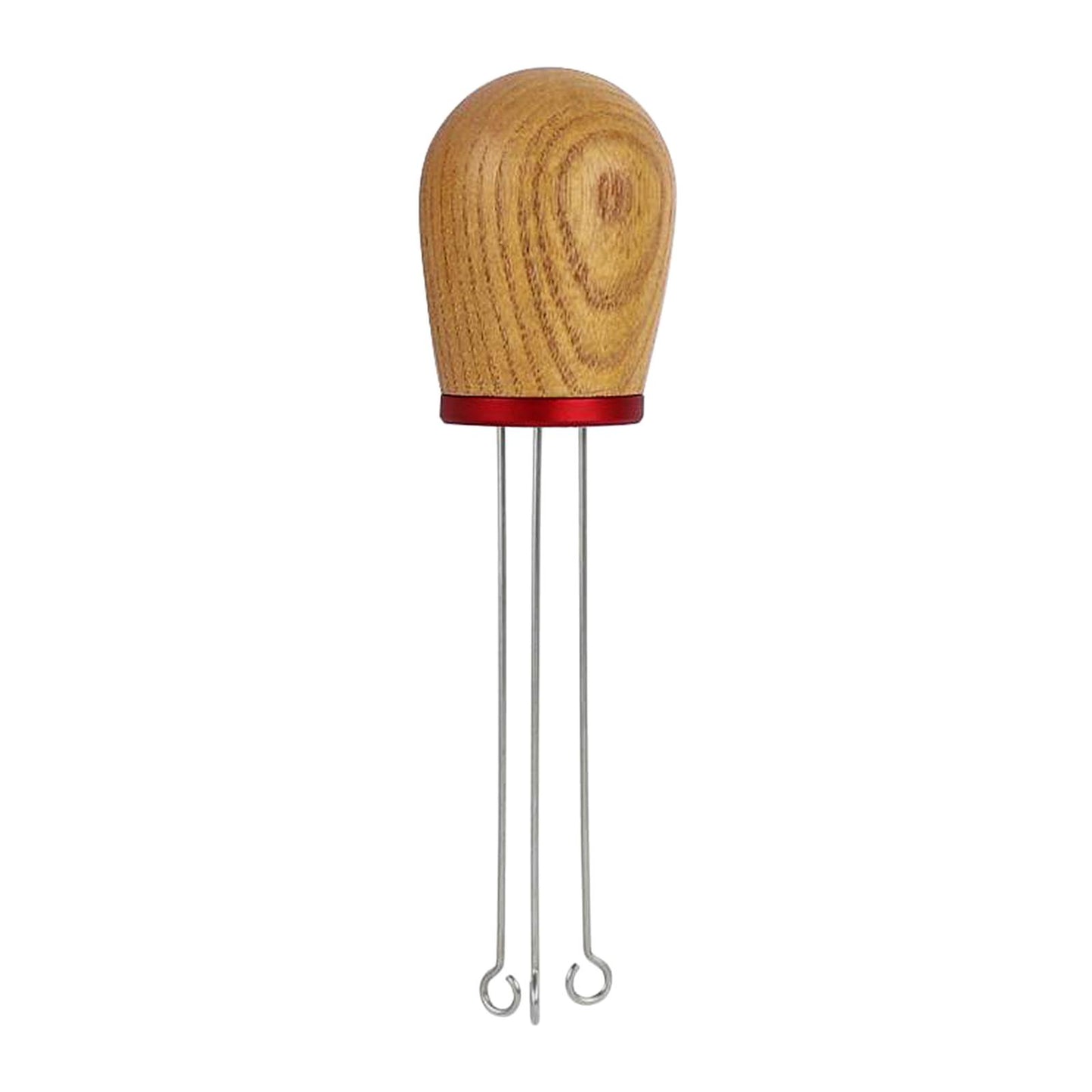 Stainless Steel Coffee Tamper Wider Stir Area Leveler Needle Ash Wood