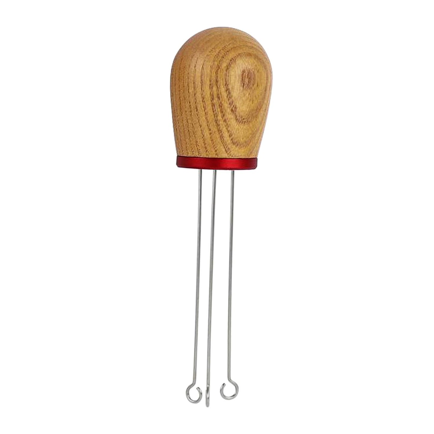 Stainless Steel Coffee Tamper Wider Stir Area Leveler Needle Ash Wood