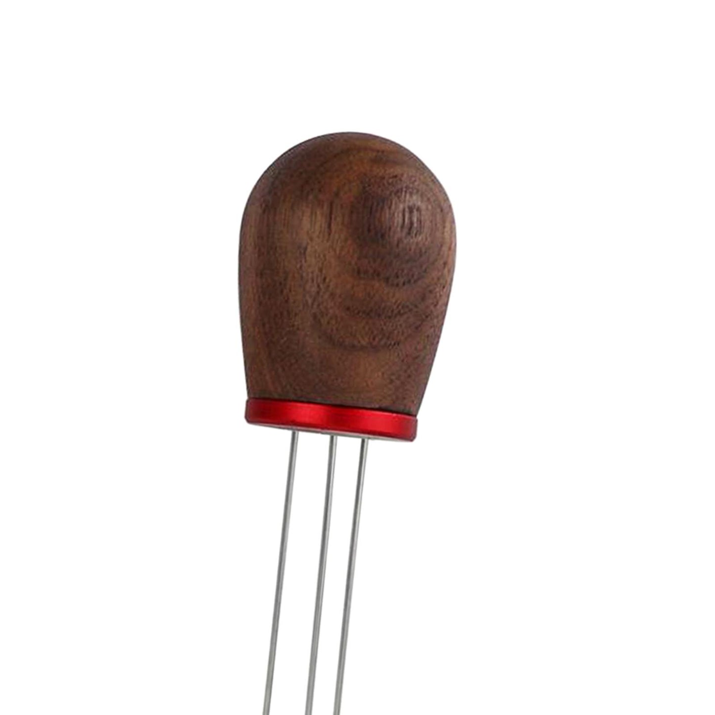 Stainless Steel Coffee Tamper Wider Stir Area Leveler Needle Wulnut Wood