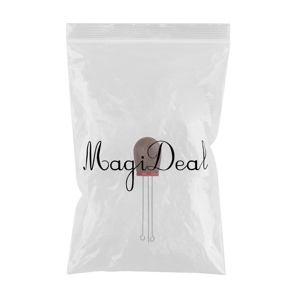 Stainless Steel Coffee Tamper Wider Stir Area Leveler Needle Wulnut Wood