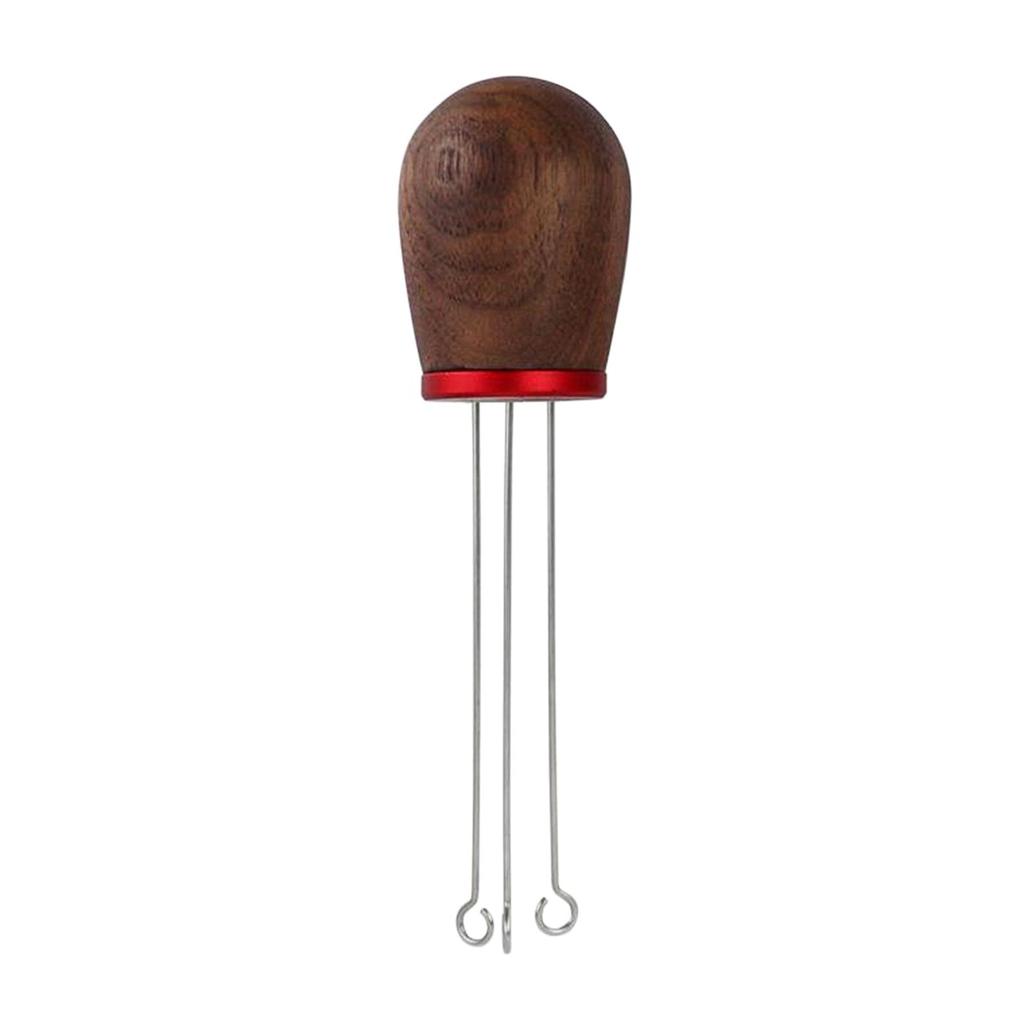 Stainless Steel Coffee Tamper Wider Stir Area Leveler Needle Wulnut Wood