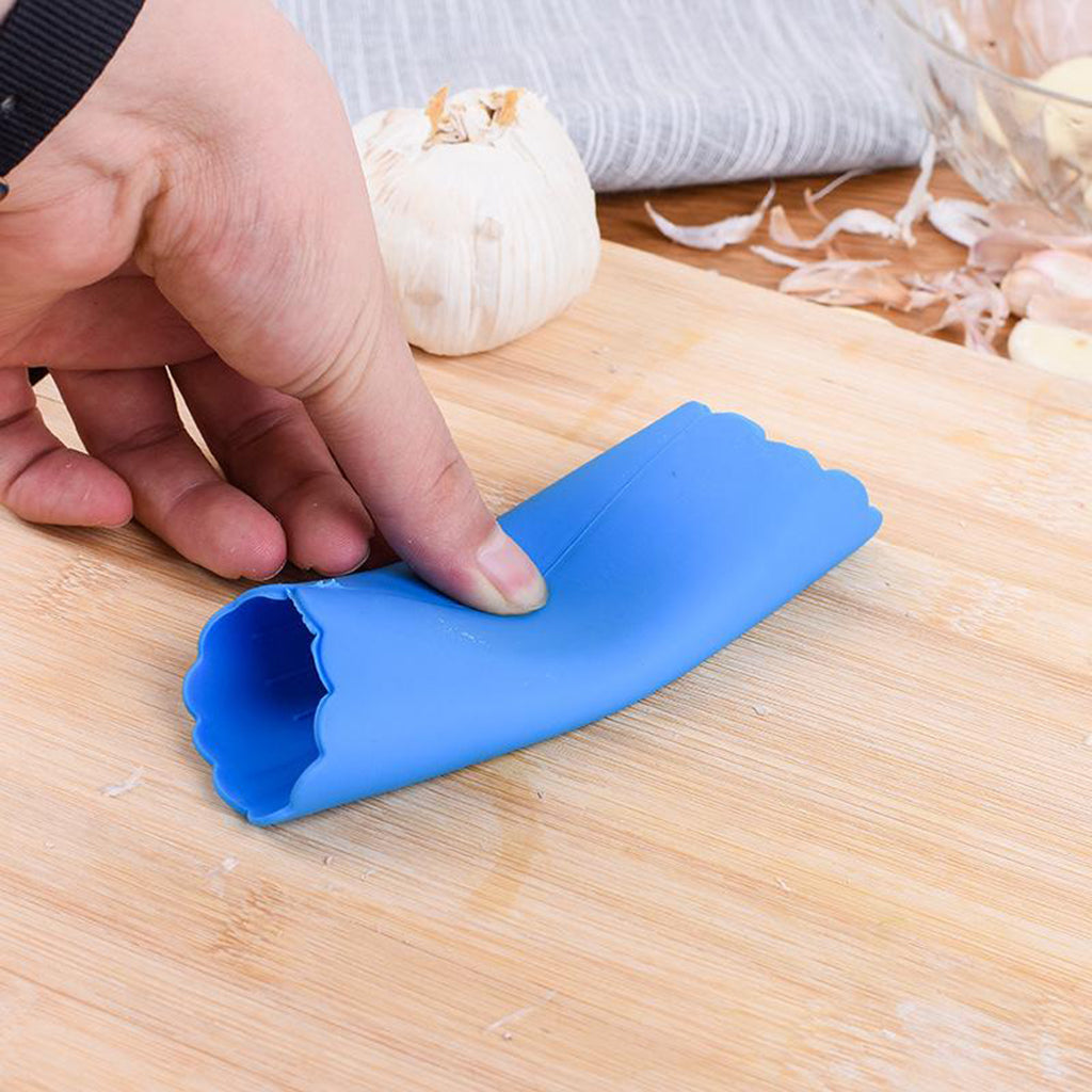 Easy Quick Home Garlic Peel-er Odorfree Silicone Manual Garlic Stripper Roll