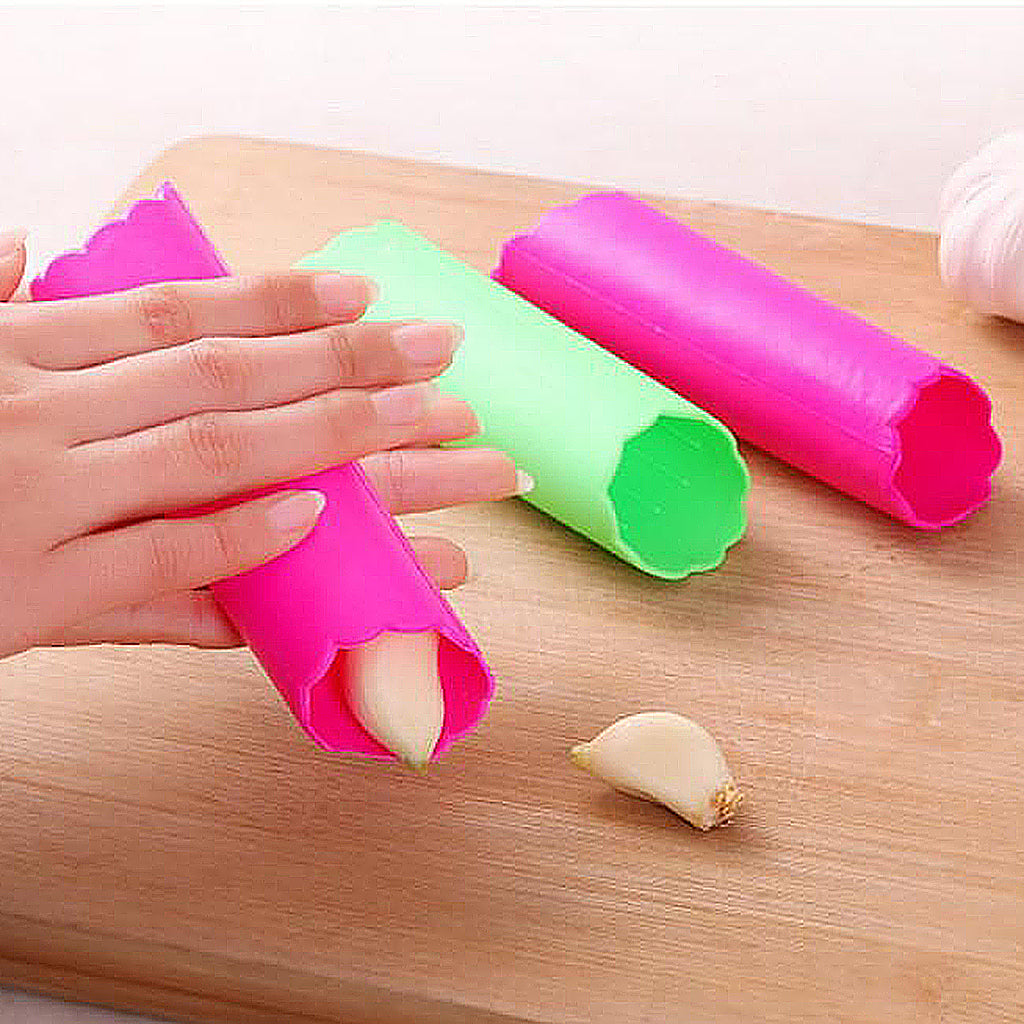 Easy Quick Home Garlic Peel-er Odorfree Silicone Manual Garlic Stripper Roll
