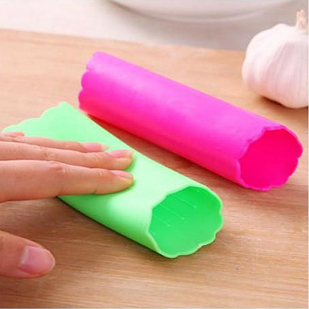 Easy Quick Home Garlic Peel-er Odorfree Silicone Manual Garlic Stripper Roll