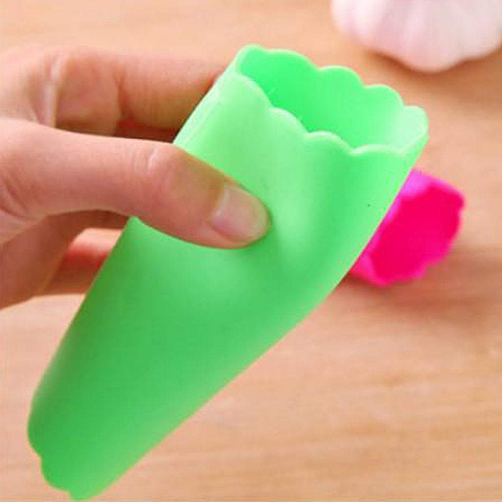 Easy Quick Home Garlic Peel-er Odorfree Silicone Manual Garlic Stripper Roll