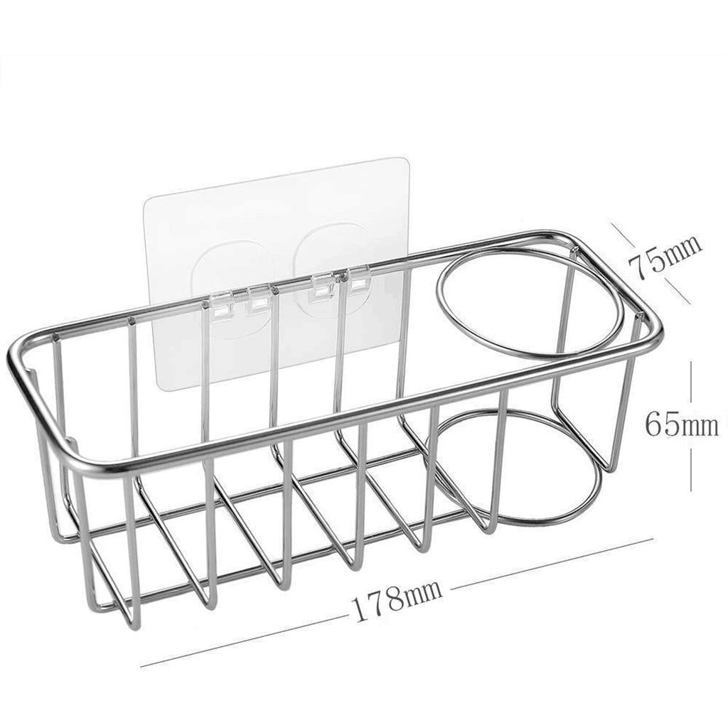 Compact Kitchen Sponge Holder Stainless Steel Hanging Kitchen No Drilling