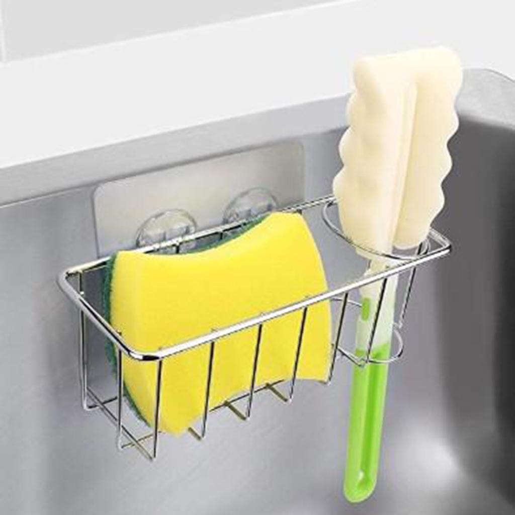 Compact Kitchen Sponge Holder Stainless Steel Hanging Kitchen No Drilling