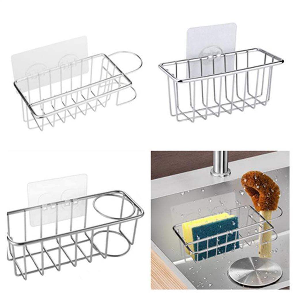 Compact Kitchen Sponge Holder Stainless Steel Hanging Kitchen No Drilling