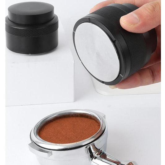 51mm Espresso Distributor Coffee Powder Press Tamper Metal Adjustable Black