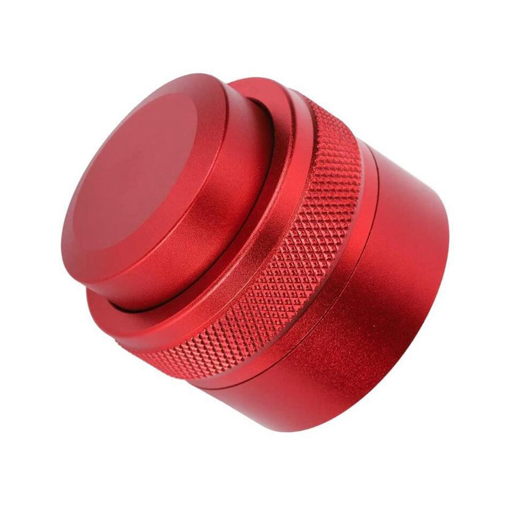 51mm Espresso Distributor Coffee Powder Press Tamper Metal Adjustable Red