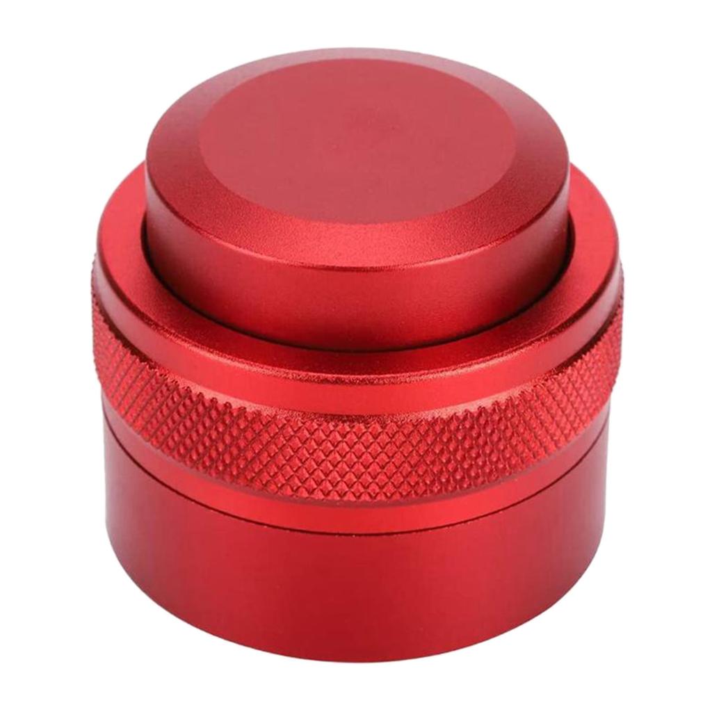 51mm Espresso Distributor Coffee Powder Press Tamper Metal Adjustable Red