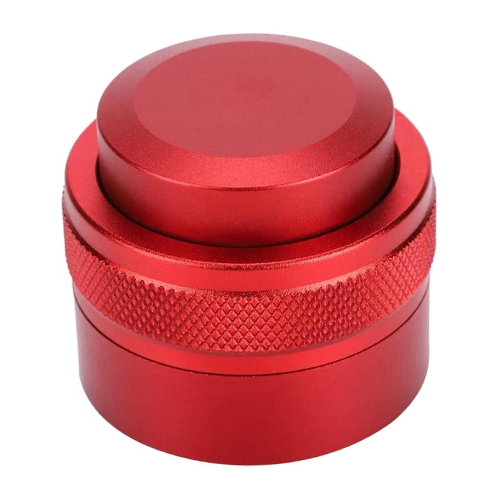51mm Espresso Distributor Coffee Powder Press Tamper Metal Adjustable Red