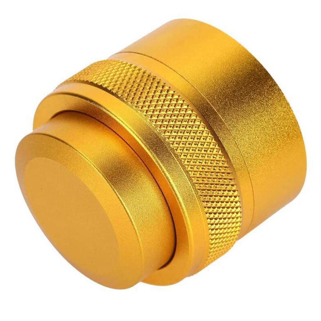 51mm Espresso Distributor Coffee Powder Press Tamper Metal Adjustable Golden