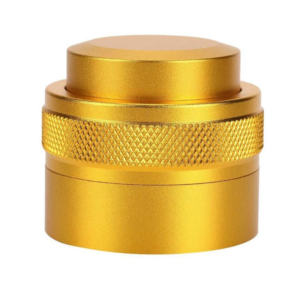 51mm Espresso Distributor Coffee Powder Press Tamper Metal Adjustable Golden