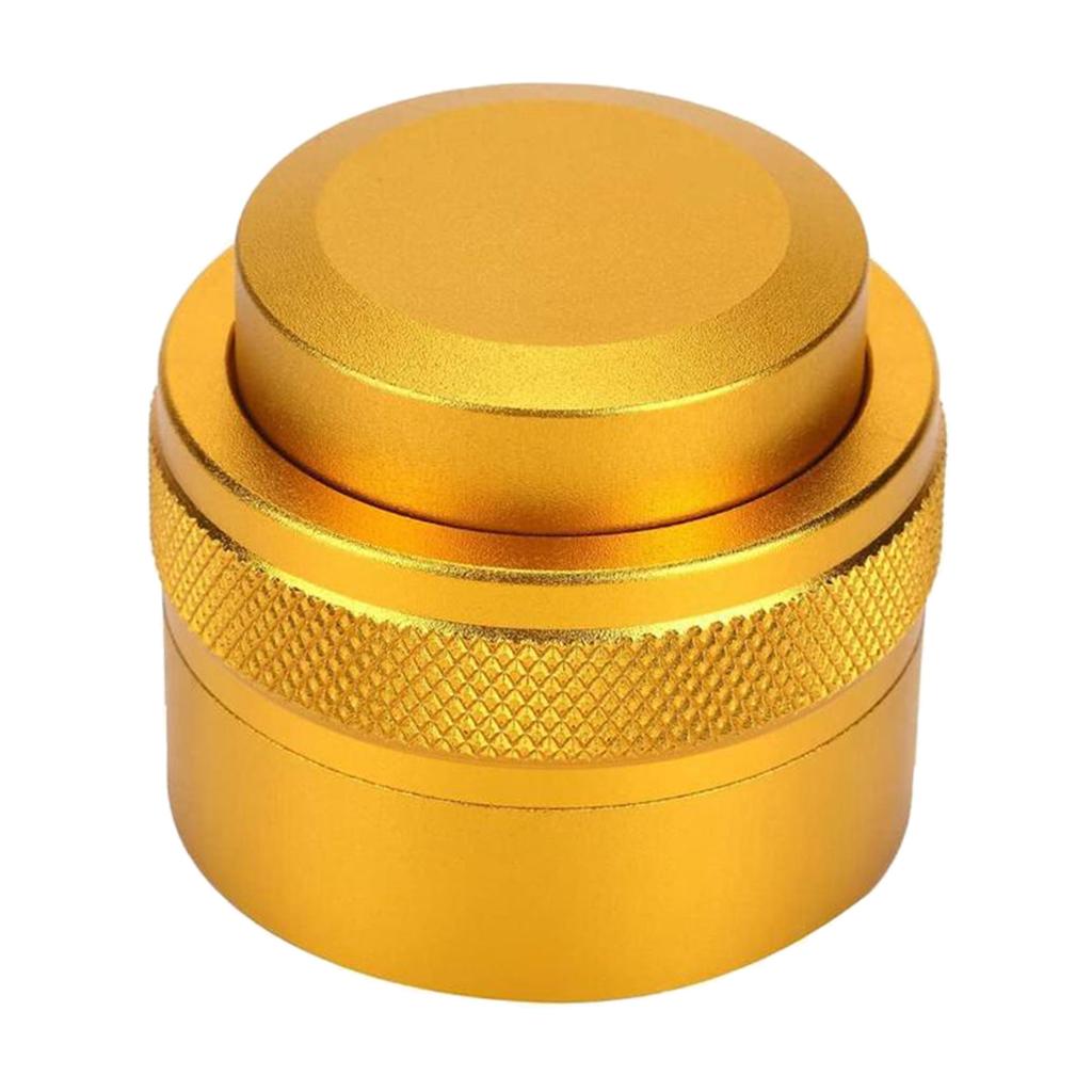 51mm Espresso Distributor Coffee Powder Press Tamper Metal Adjustable Golden