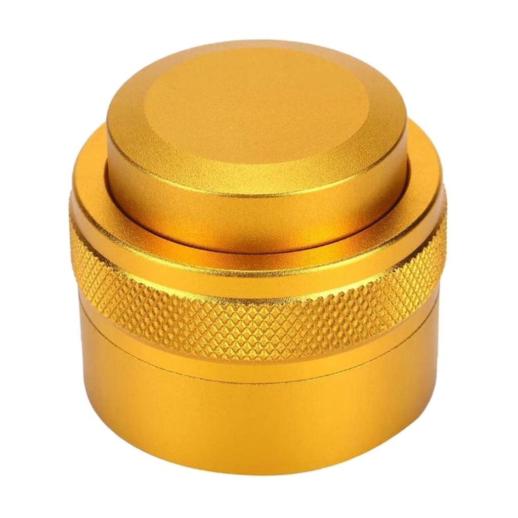 51mm Espresso Distributor Coffee Powder Press Tamper Metal Adjustable Golden
