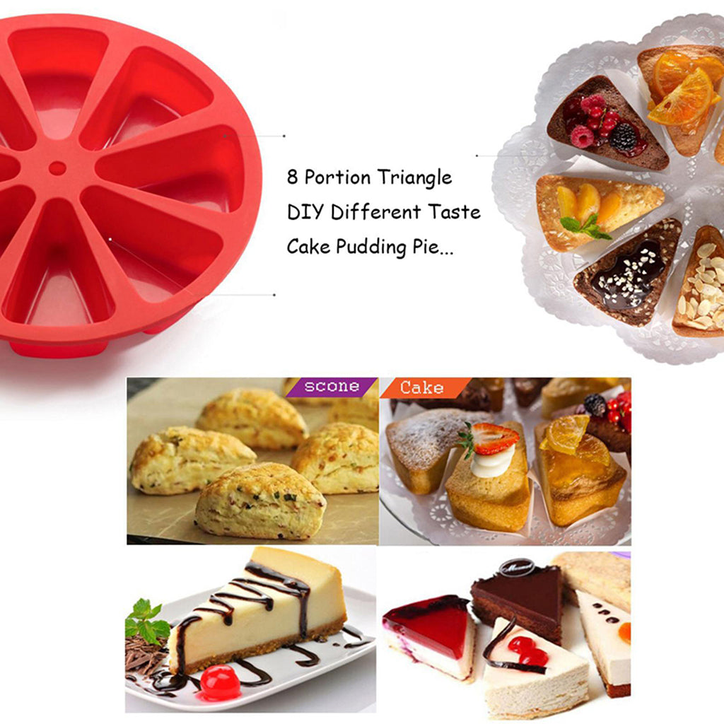 Baking Molds Large Cake Pan DIY Silicone Pudding Muffin Candies Cake Molds red