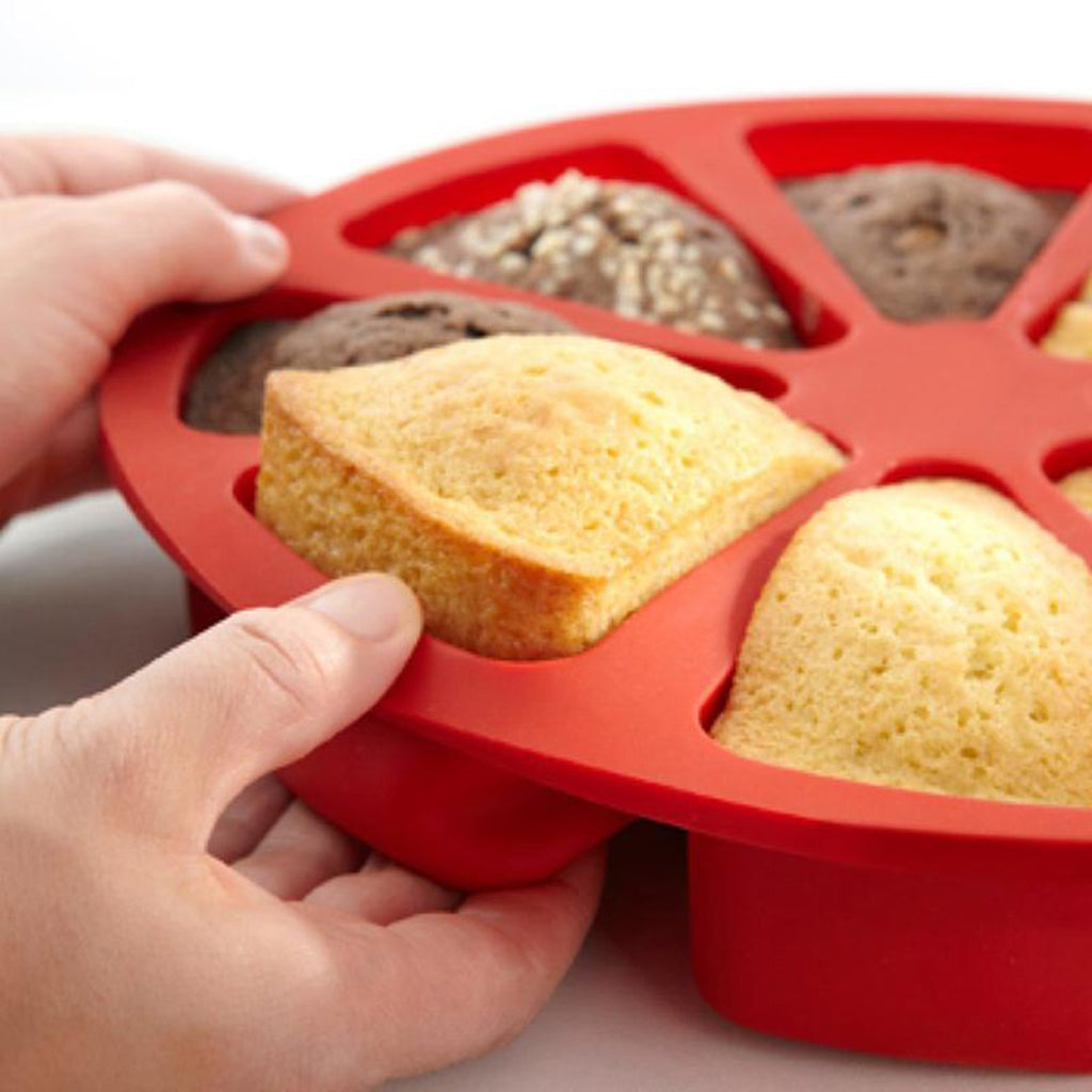 Baking Molds Large Cake Pan DIY Silicone Pudding Muffin Candies Cake Molds red
