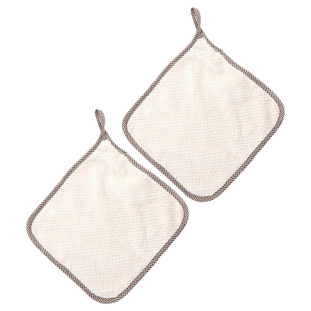 2PCS Super Absorbent Microfiber Kitchen Cloth Dish Cleaning Towel White