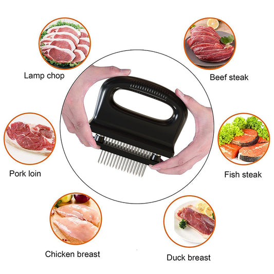 Stainless Steel 48 Blade Meat Tenderizer Beef Steak Mallet Cooking Tools