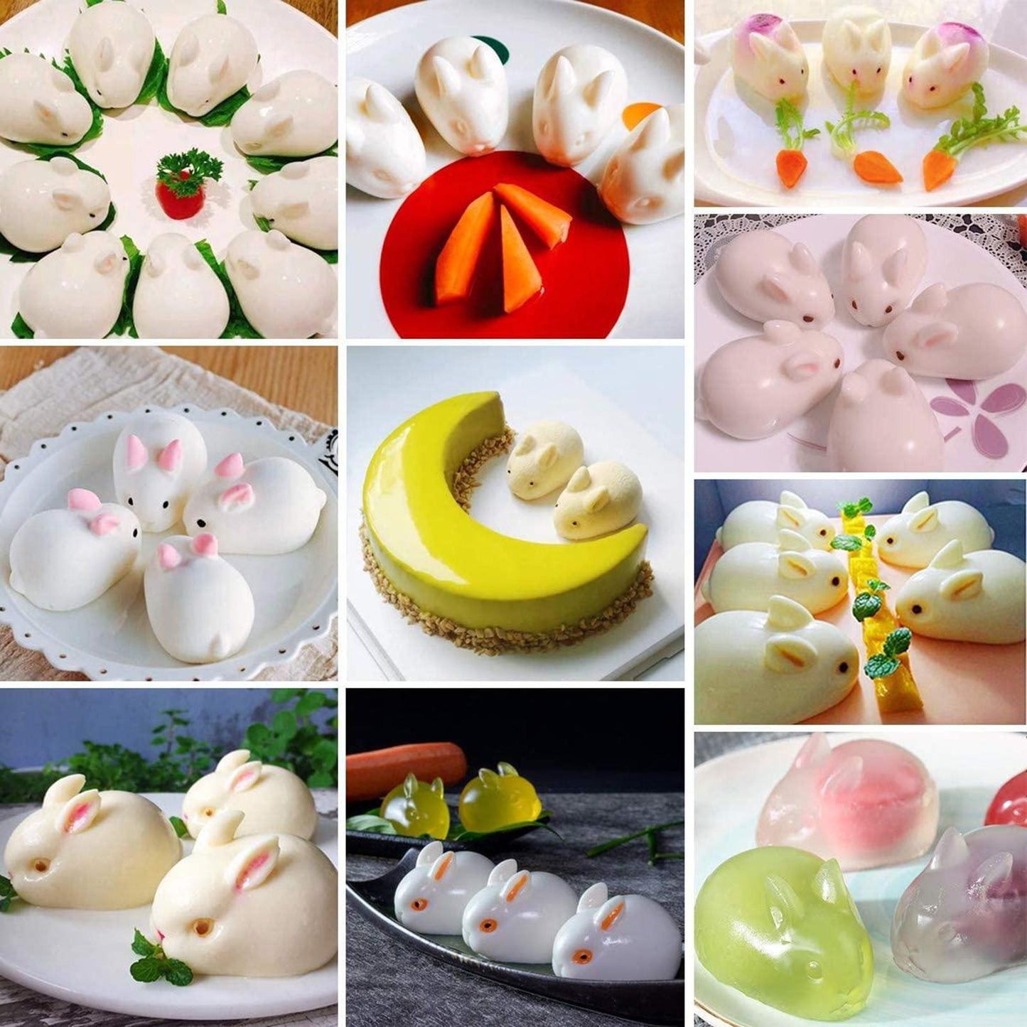 Silicone Cake Mold 3D Rabbit Shape Cake Baking Tool Fondant Tray Small