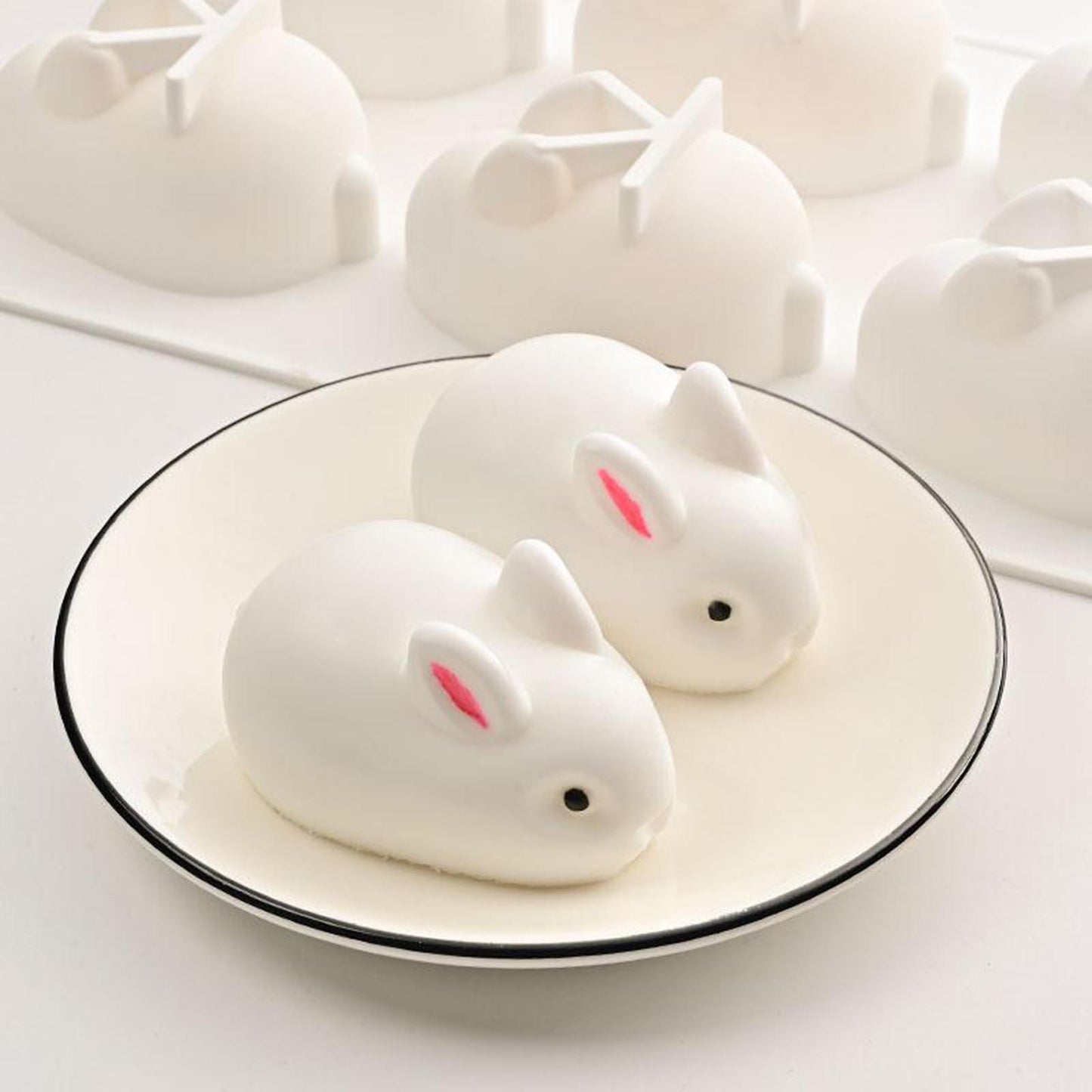 Silicone Cake Mold 3D Rabbit Shape Cake Baking Tool Fondant Tray Large