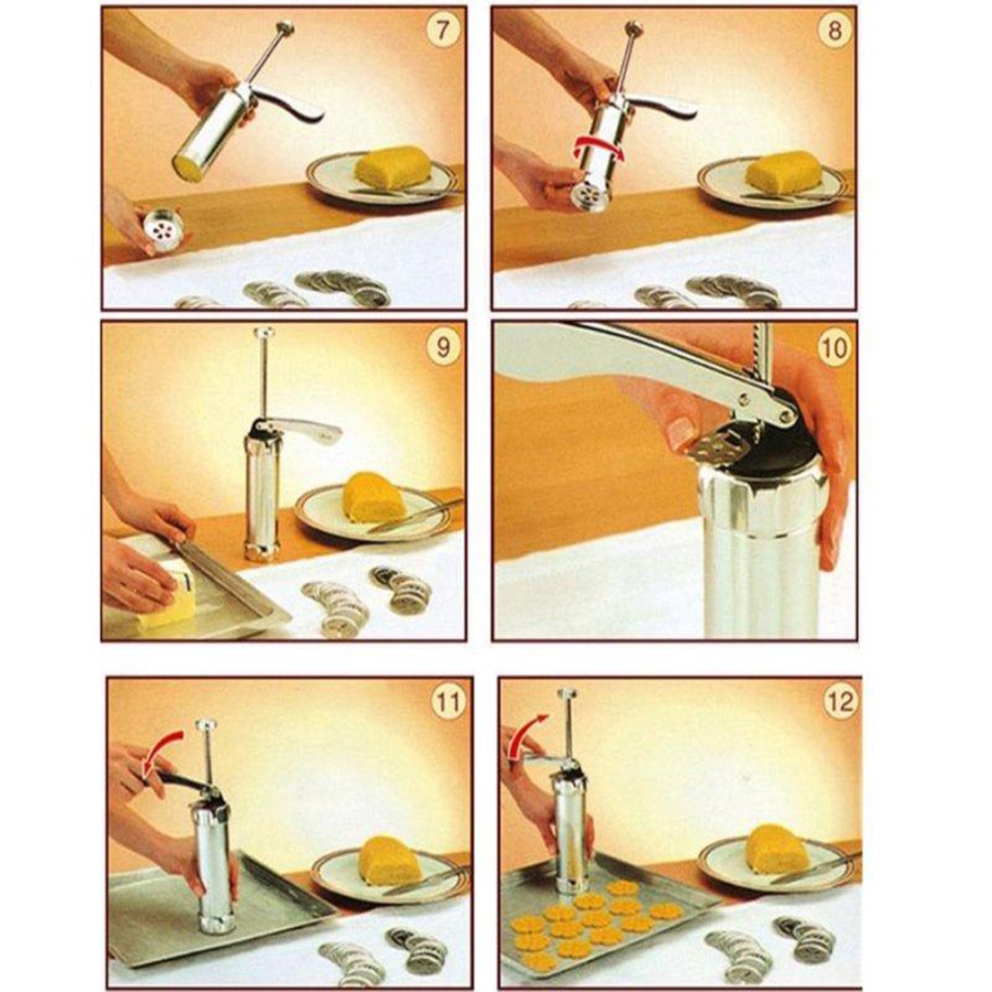 Cookie Press Cake Decoration Tool with Decorating Tips for Baking DIY Cake