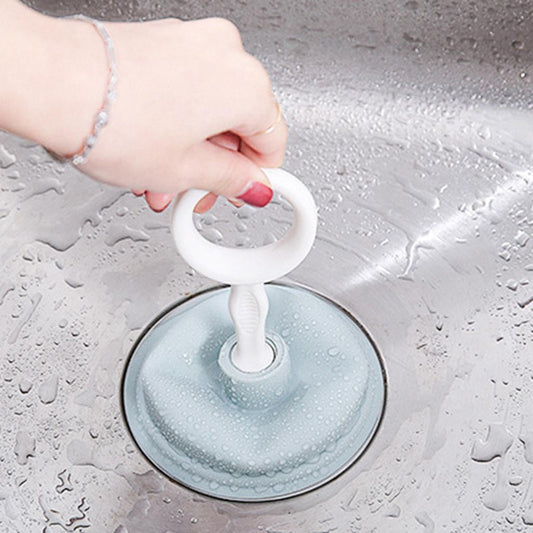 Pipeline Dredge Plunger Suction Pipe Cleaner Drain Bath Sink Cleaning Blue