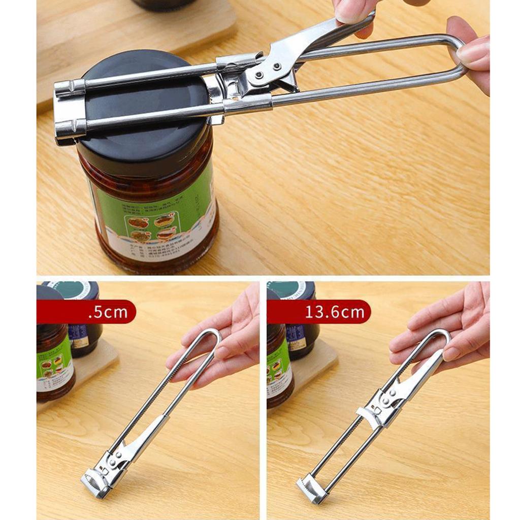 Stainless Steel Jar Lid Opener Can Bottle Gripper Kitchen Gadget Tool
