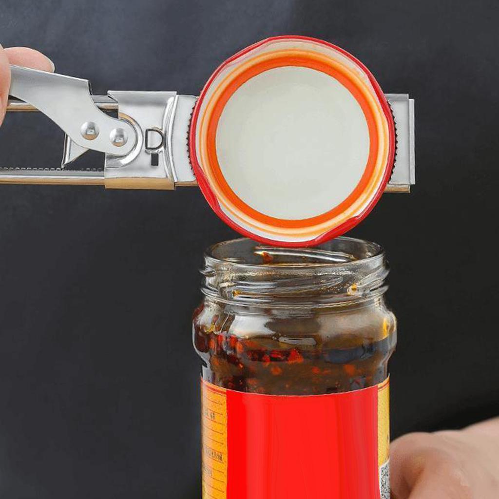 Stainless Steel Jar Lid Opener Can Bottle Gripper Kitchen Gadget Tool