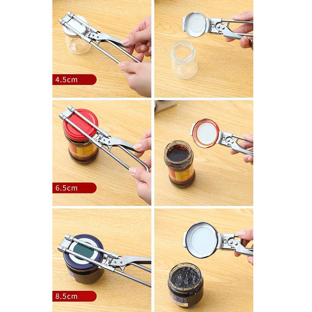 Stainless Steel Jar Lid Opener Can Bottle Gripper Kitchen Gadget Tool
