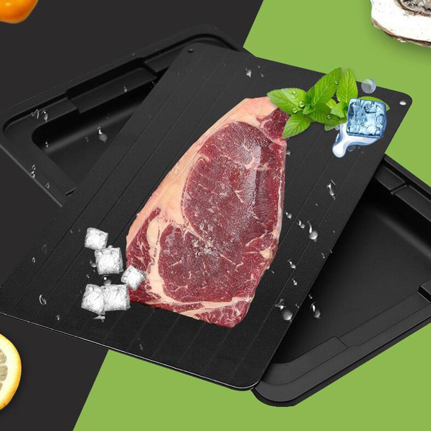 Aluminum Fast Defrosting Tray Thawing Plate Family Quick Thawing Frozen Meat 23x20.8x0.3cm