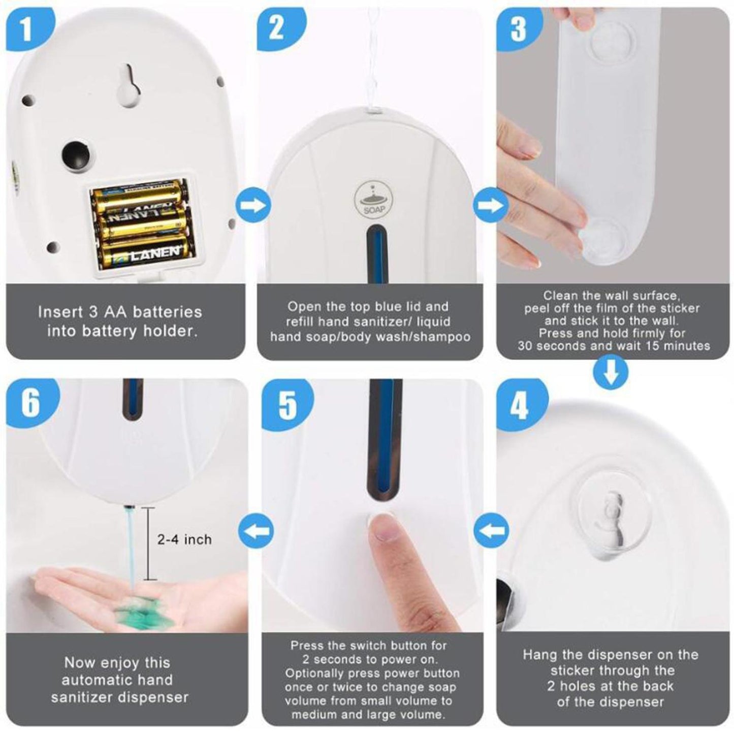 Automatic Soap Dispenser Touchless Soap Dispenser Battery Style 2