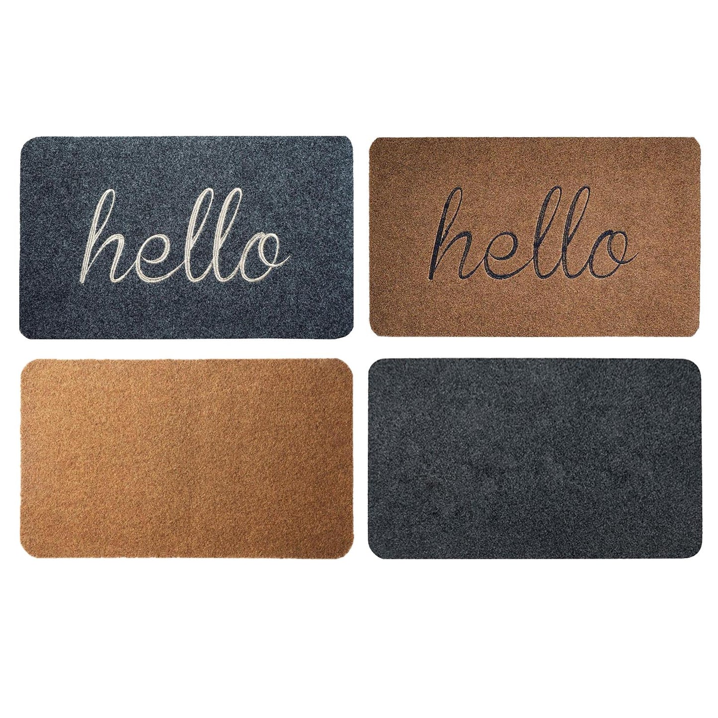 Door Mat Mats Doormats Front Entrance Door Mats Indoor & Outdoor Gray 45x70cm