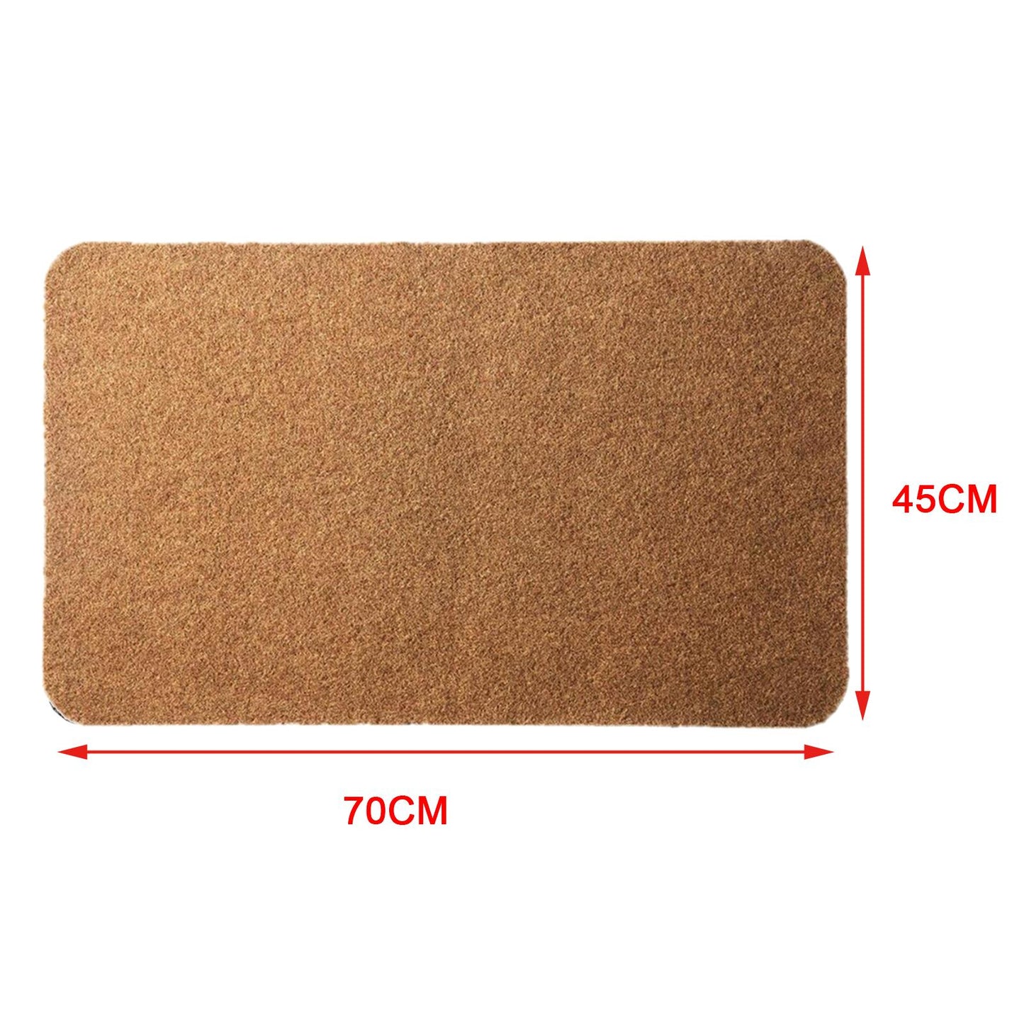 Door Mat Mats Doormats Front Entrance Door Mats Indoor & Outdoor Pure Brown 45x70cm